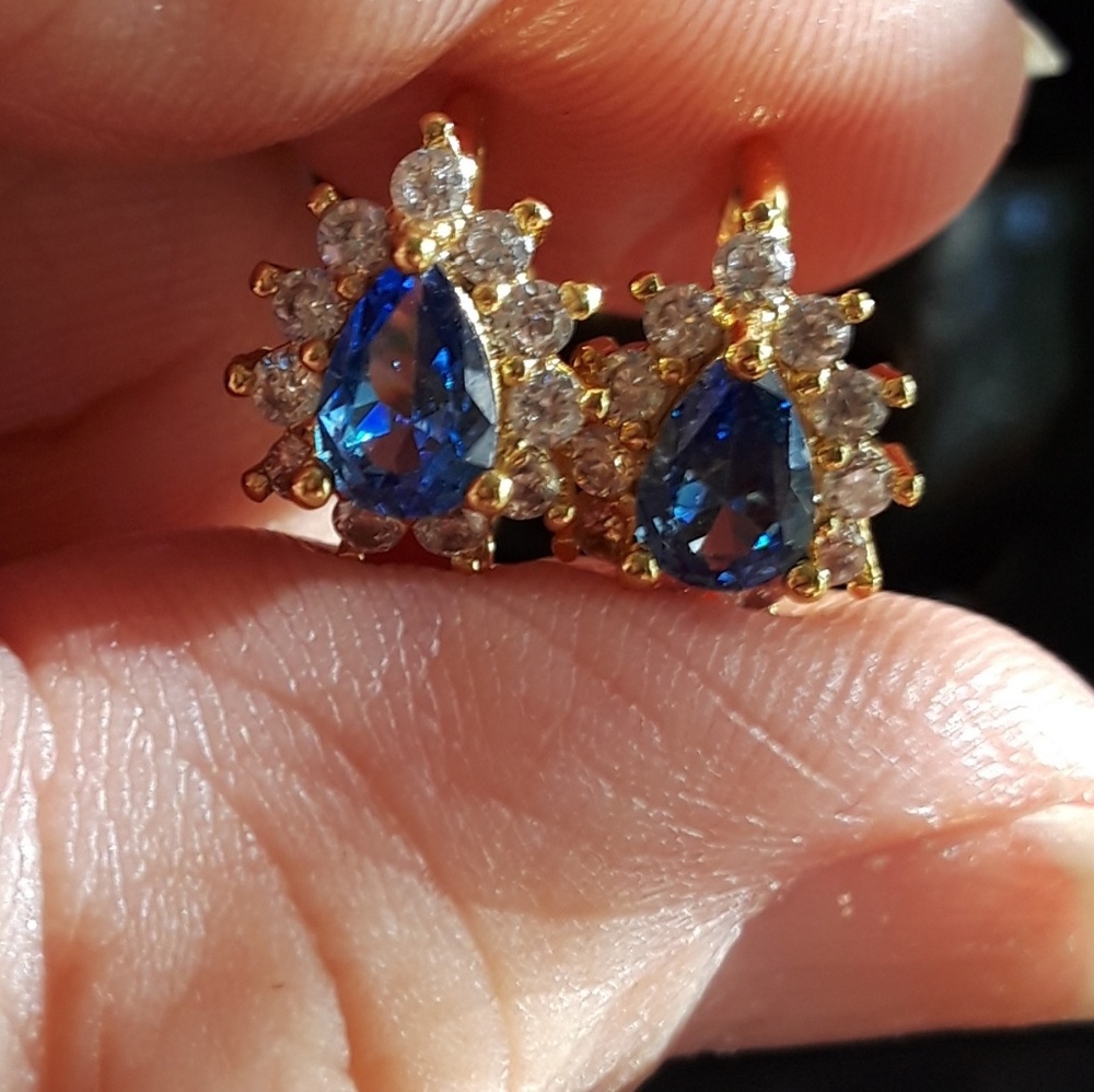 Blue sapphire earrings
